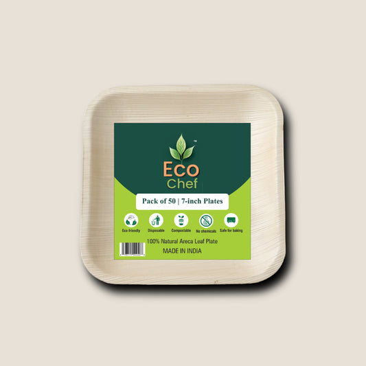 Palm Leaf 7" Square Plates