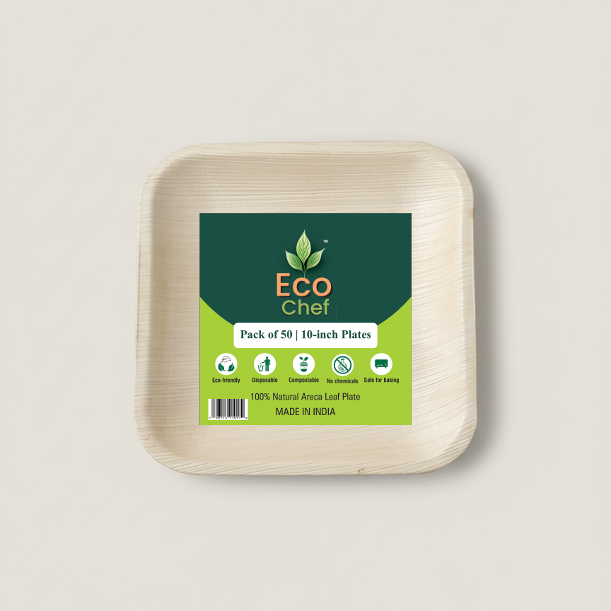 Palm Leaf 10" Square Plates