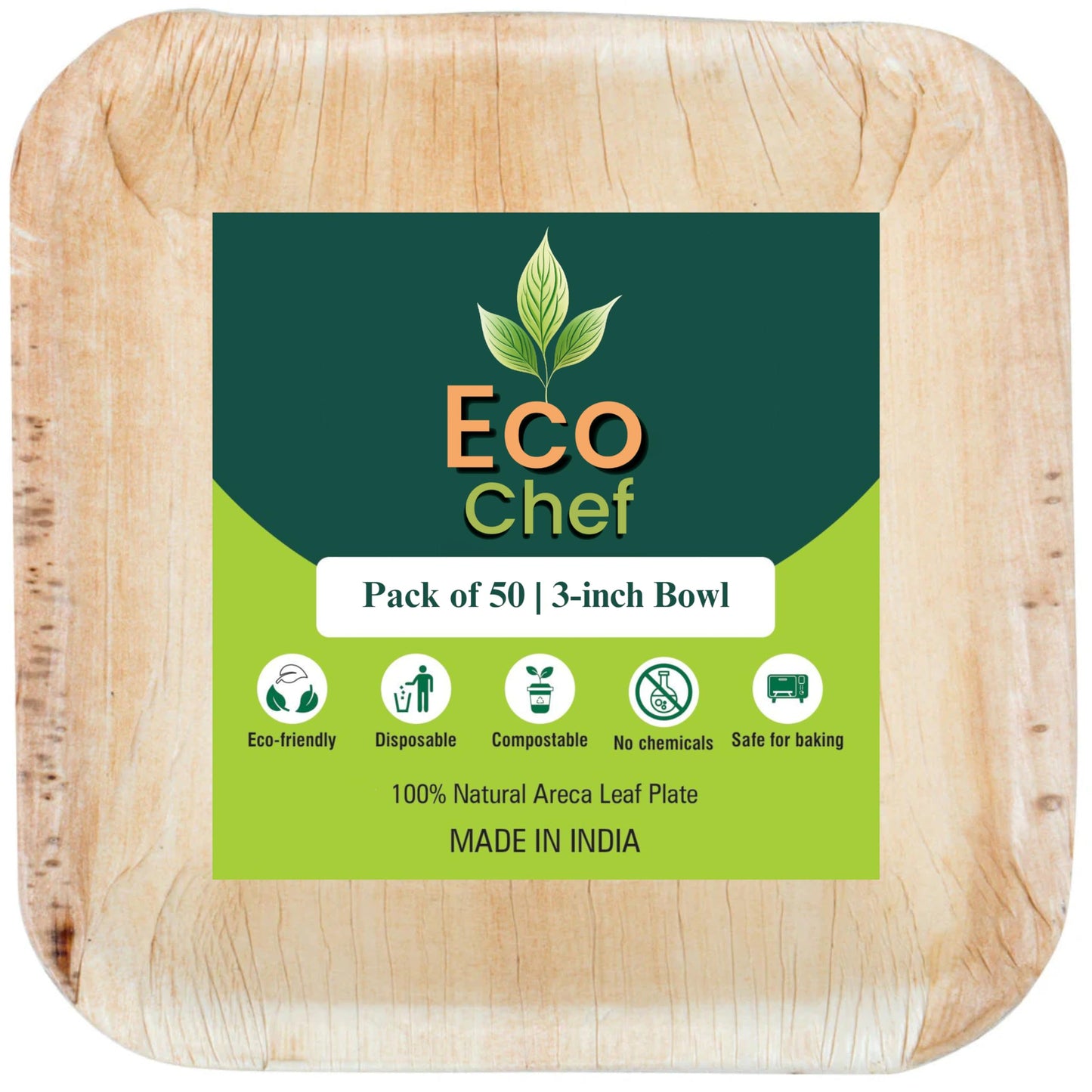 Palm Leaf 3" Square Bowls