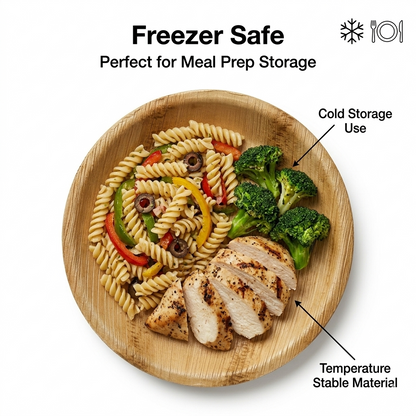 8" Round Compostable Lunch Plates | Palm Leaf Plates (Pack of 50) – EcoChef
