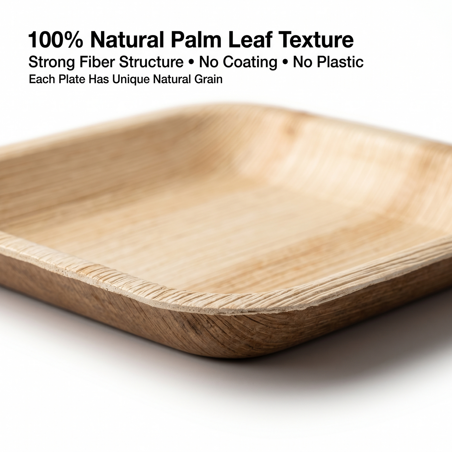 4-Inch Square Palm Leaf Plates | 50 Pack | Compostable & Eco-Friendly -  EcoChef